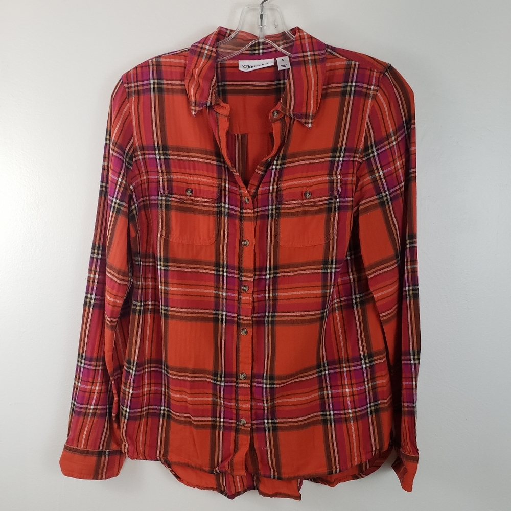St John's bay long sleeve button  down flannel